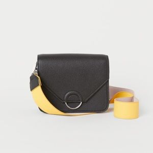 black & yellow H&M cross body bag